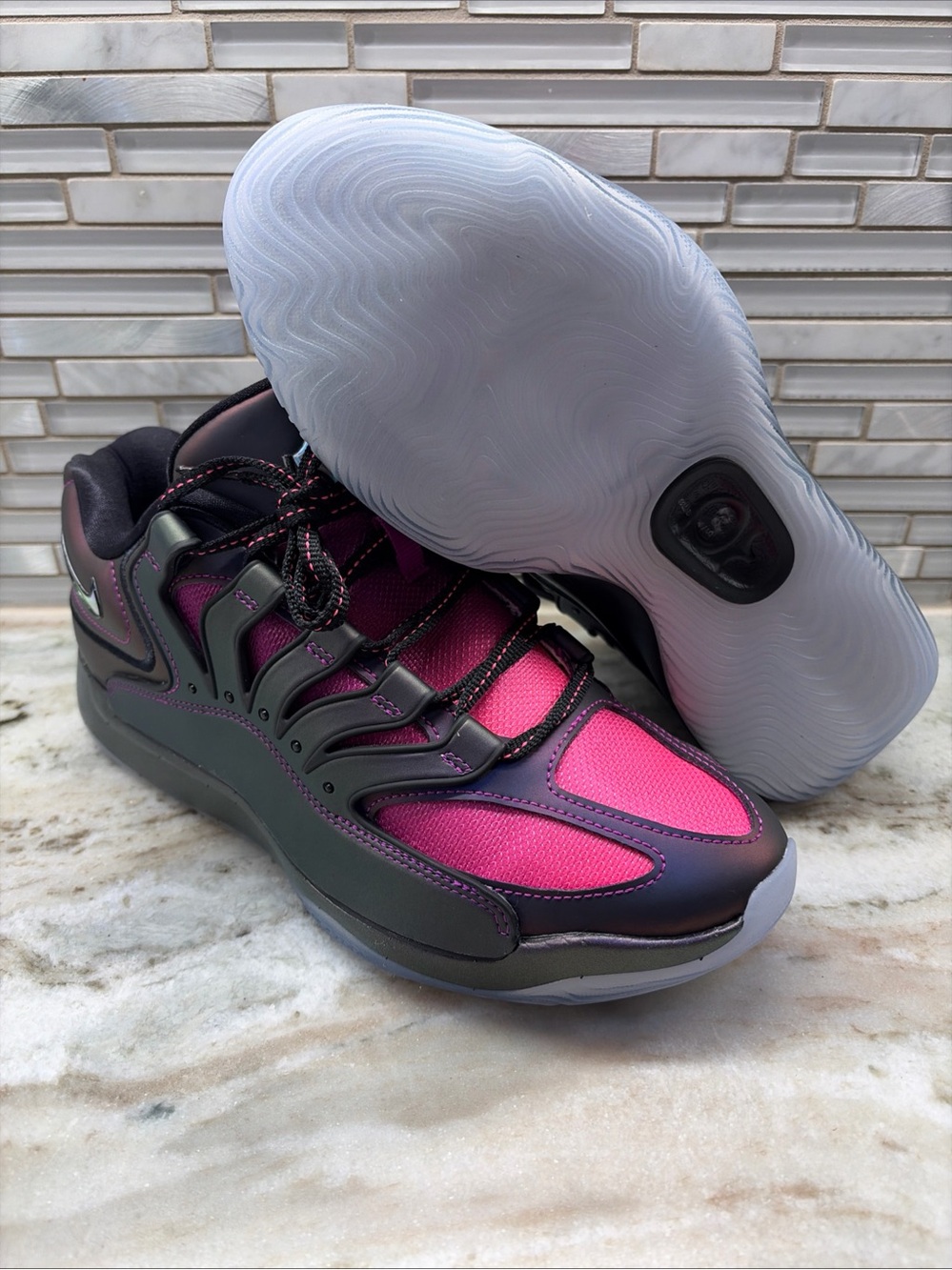 Men's Nike KD 18 Eggplant Vivid Purple Black Basketball IM5843-500 Size 8 - NEW